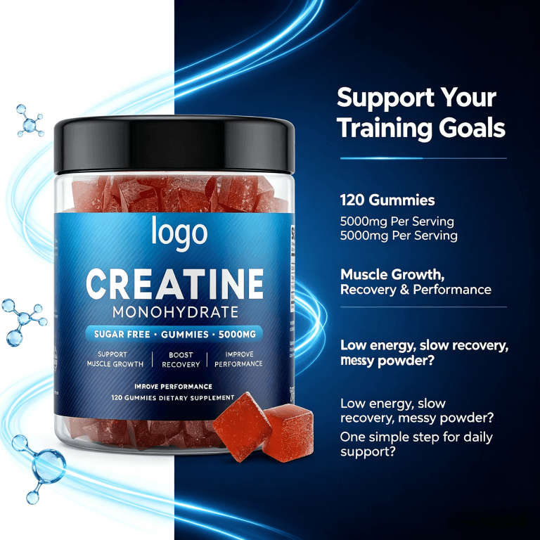 Hot Selling Creatine Gummy Immune Booster Supplement Sports Gym Gummie Creatine Monohydrate Hcl Gummies