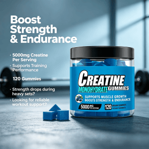 OEM ODM Creatine Gummies 5g Per Serving for Athletic Endurance & Recovery Creatine Monohydrate Gummies for Muscle Growth