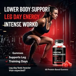 Vegan Micronized Creatine Gummies for Peak Performance & Fast Recovery Pre-Workout Supplement Creatine Monohydrate Gummies