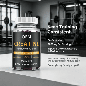 Creatine Gummies Pre-Workout Gummies Boost for Strength & Muscle Gain 4g Creatine Monohydrate Factory Direct Sales