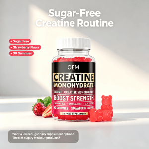 Creatine Monohydrate Gummies 5000mg Boost Strength Muscle Growth & Workout Recovery Pre-Workout Energy Supplement for Men Women