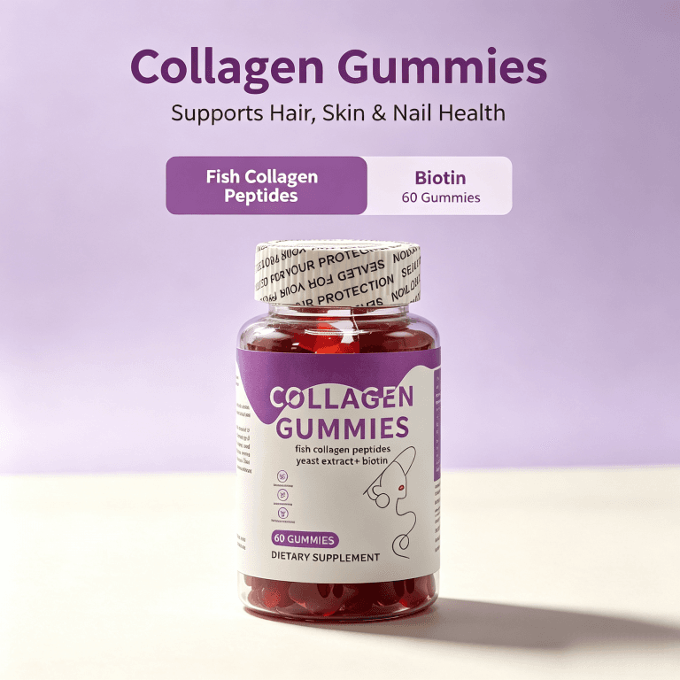 Label Private Hair Skin Vitamins Gummies Pure Biotin Collagen Gummies Apple Cider Vinegar Gummies
