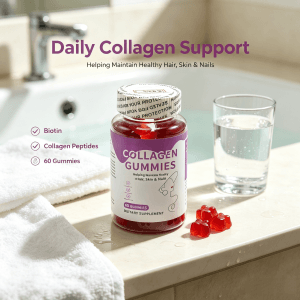 Label Private Hair Skin Vitamins Gummies Pure Biotin Collagen Gummies Apple Cider Vinegar Gummies