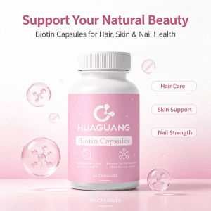 Vegan Biotin Capsules Nutrient-Rich Supplement for Adults and Children Hair Nail Care Vitamins Collage Keratin Biotin Capsules