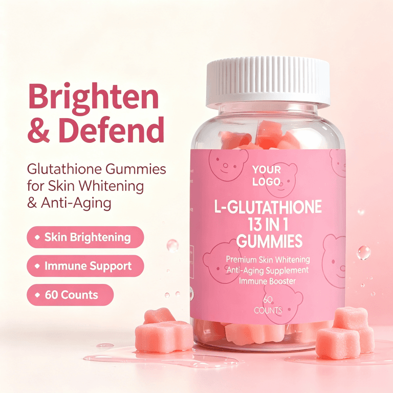 Oem Odm L-Glutathione Gummies Collagen Multivitamin Vitamin C 13 in 1 Supplements Vegan Skin Gummy Vitamins for Anti-aging