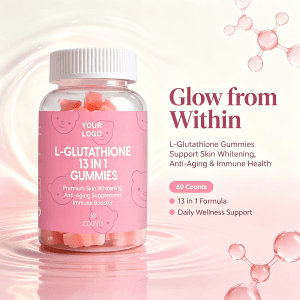 Oem Odm L-Glutathione Gummies Collagen Multivitamin Vitamin C 13 in 1 Supplements Vegan Skin Gummy Vitamins for Anti-aging