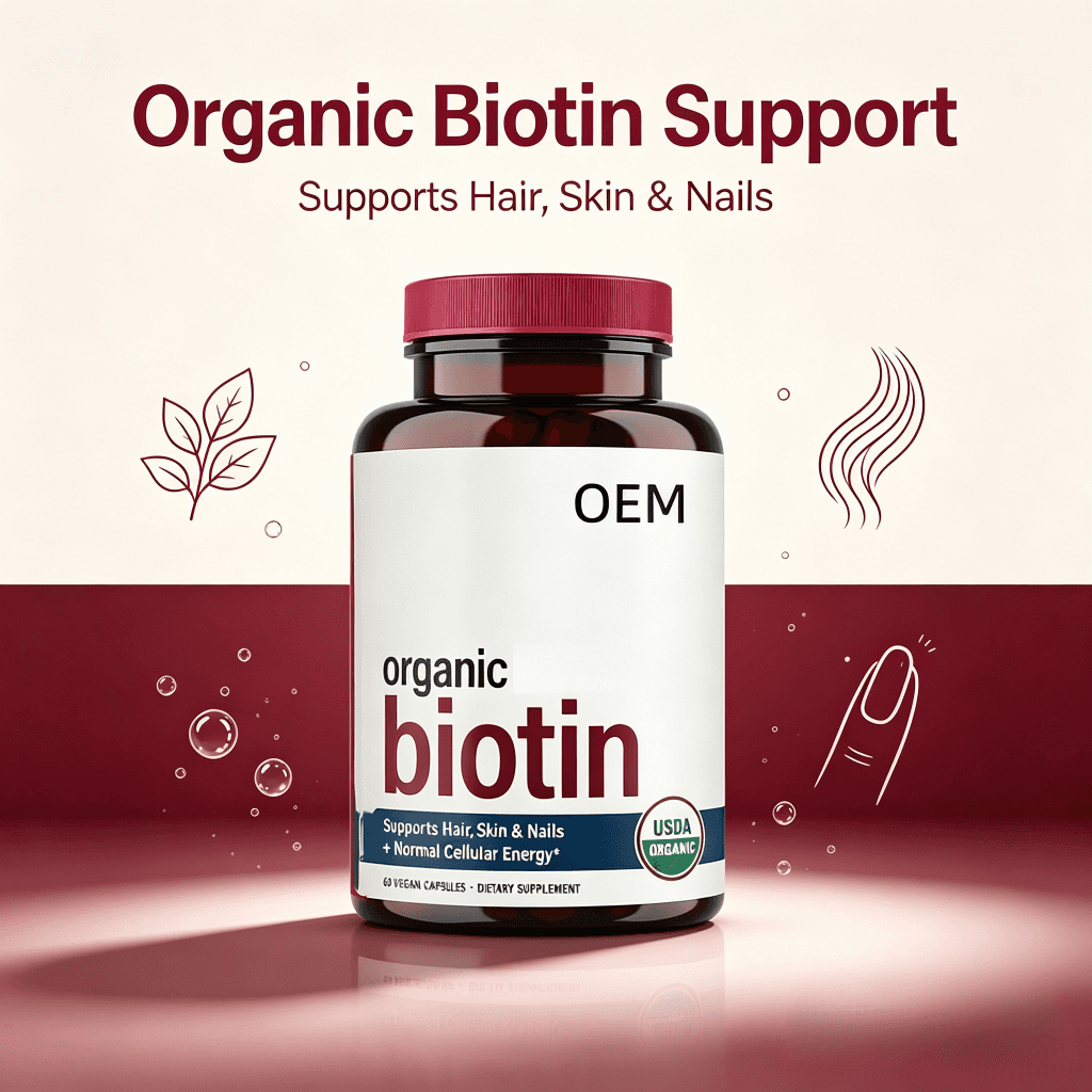 Private Label Biotin 10000mcg Capsules for Rapid Hair Growth & Glowing Skin Natural Hair Growth Capsules