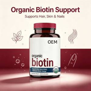 Private Label Biotin 10000mcg Capsules for Rapid Hair Growth & Glowing Skin Natural Hair Growth Capsules