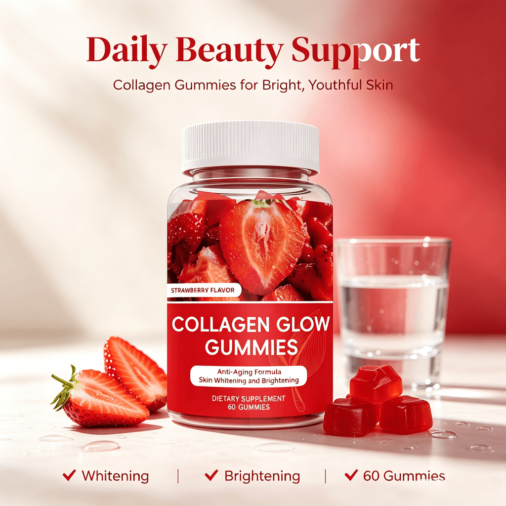 Custom Formula Collagen Gummies for Skin Hair and Nails Support Hydrolyzed Collagen Peptides Beauty Supplement 60 Count