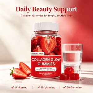 Custom Formula Collagen Gummies for Skin Hair and Nails Support Hydrolyzed Collagen Peptides Beauty Supplement 60 Count