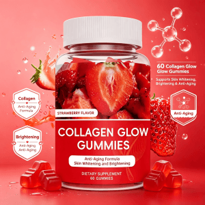 Custom Formula Collagen Gummies for Skin Hair and Nails Support Hydrolyzed Collagen Peptides Beauty Supplement 60 Count