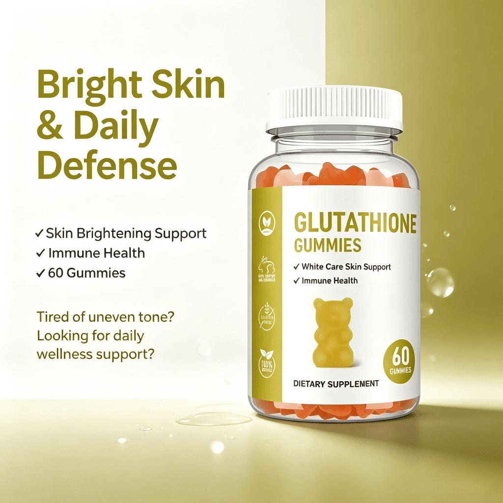 High Quality Glutathione Gummies L-Glutathione with Collagen Biotin for Skin Whitening Detoxifying and Antioxidant