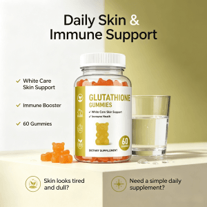 High Quality Glutathione Gummies L-Glutathione with Collagen Biotin for Skin Whitening Detoxifying and Antioxidant