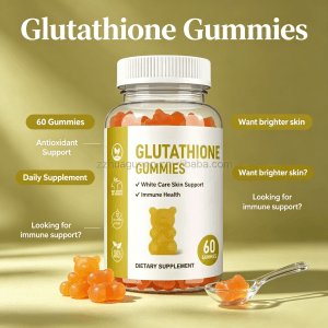 High Quality Glutathione Gummies L-Glutathione with Collagen Biotin for Skin Whitening Detoxifying and Antioxidant