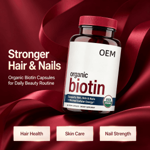 Private Label Biotin 10000mcg Capsules for Rapid Hair Growth & Glowing Skin Natural Hair Growth Capsules