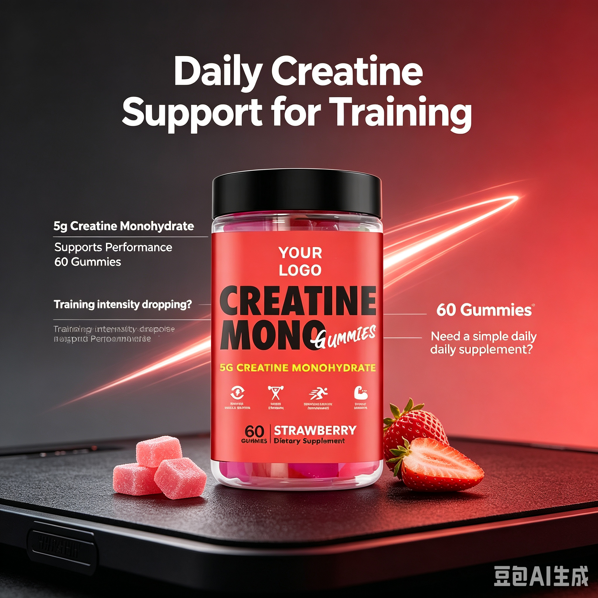 OEM ODM Creatine Monohydrate Gummies Creatine Gummies Sport Nutrition Creatine