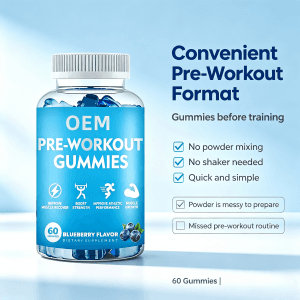 Pre-Workout Gummies Clean Energy & Focus with Beta-Alanine & Citrulline High Quality Energy Gummies