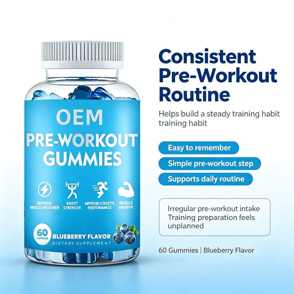 Pre-Workout Gummies Clean Energy & Focus with Beta-Alanine & Citrulline High Quality Energy Gummies