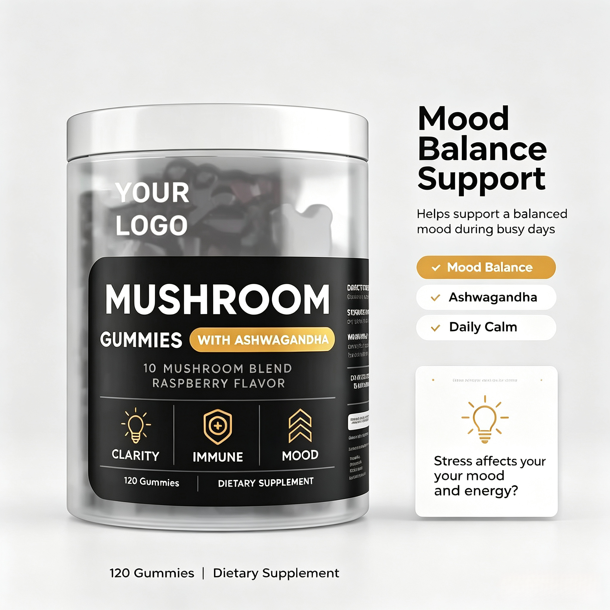 Cheap Price Mushrooms Blend Healthcare Supplement Immune Boost Promote Focus Mushroom Gummies