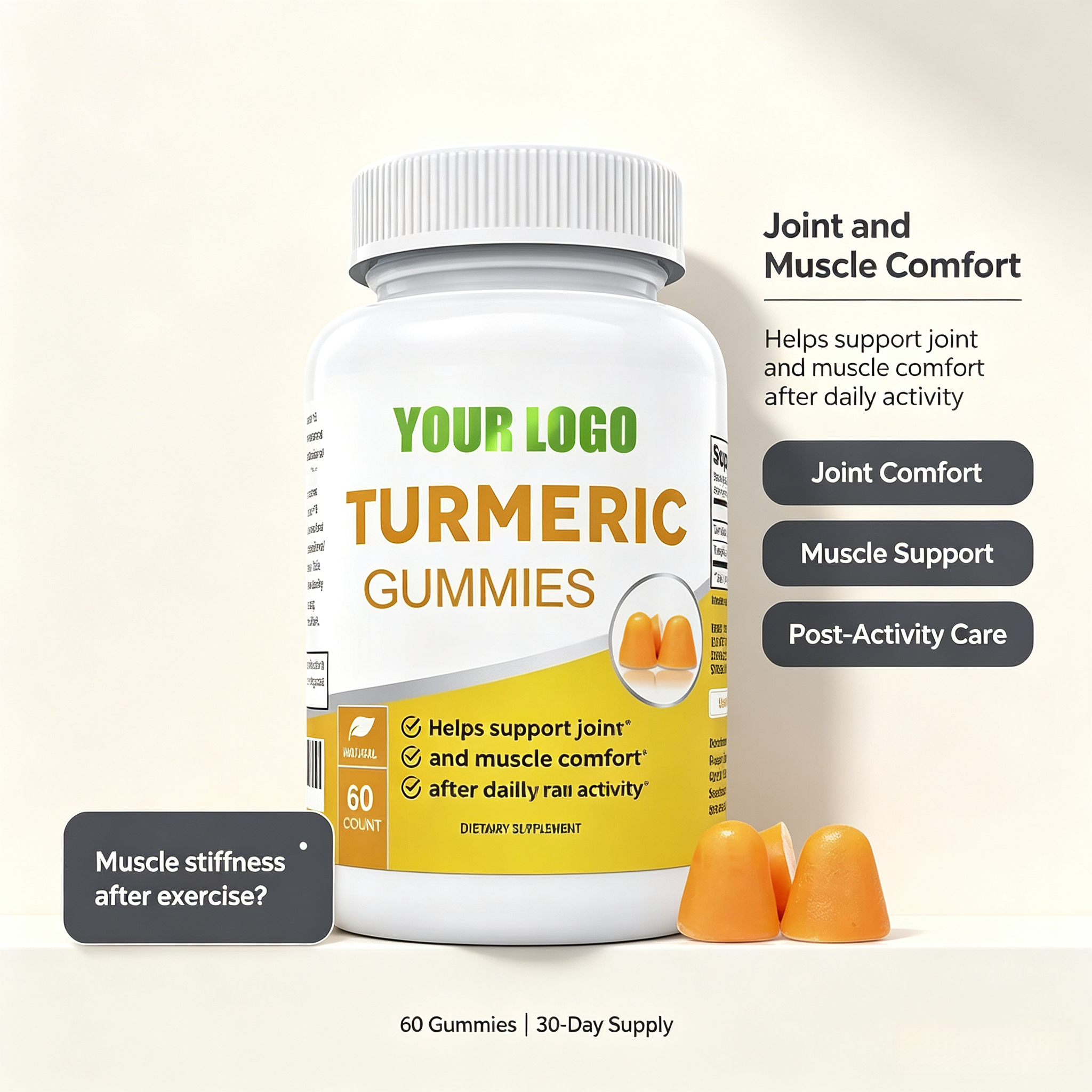 Factory Price Oem Turmeric Gummy Vitamins Turmeric Gummies Turmeric Curcumin Gummies