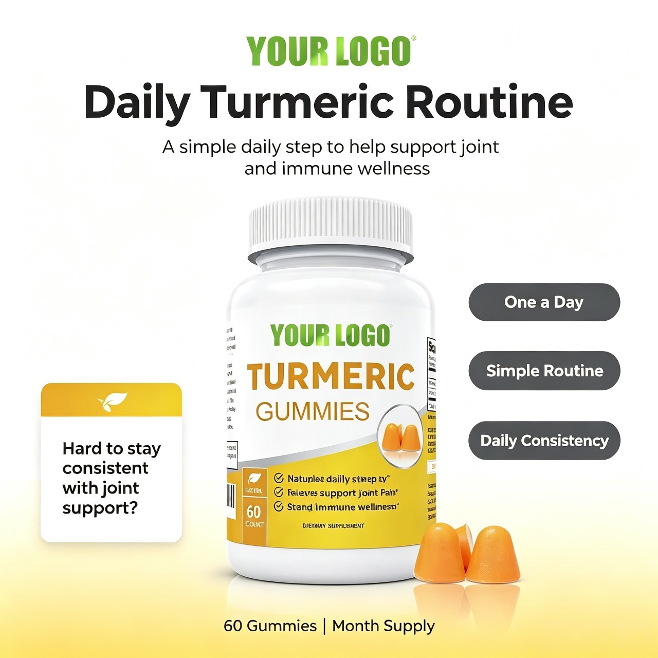Factory Price Oem Turmeric Gummy Vitamins Turmeric Gummies Turmeric Curcumin Gummies
