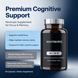 Oem Odm Nootropic Capsules Brain Supplement Alpha Gpc,L Theanine Focus Concentration Improve Memory Nootropics Brain