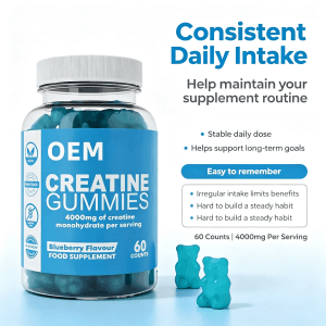 Sugar-Free Creatine Gummies Enhance Athletic Performance Focus & Endurance Vegan Creatine Easy to Chew Daily Fitness Gummies
