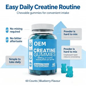 Sugar-Free Creatine Gummies Enhance Athletic Performance Focus & Endurance Vegan Creatine Easy to Chew Daily Fitness Gummies