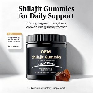 Factory Wholesale Himalayan Shilajit Gummies 500mg 1000mg 3000mg Shilajit Gummies Extract Custom