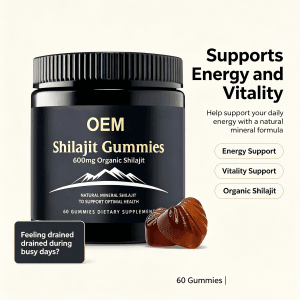 Factory Wholesale Himalayan Shilajit Gummies 500mg 1000mg 3000mg Shilajit Gummies Extract Custom