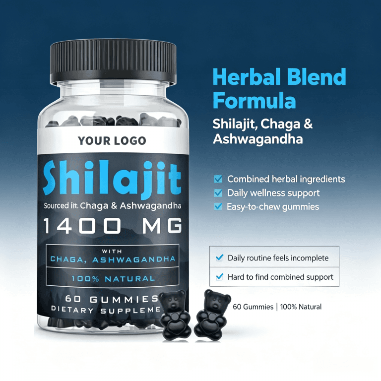 Best Selling Sugar-free Shilajit Extract Gummies Fulvic Acid Improves Focus for Adults Not for Pregnant Women