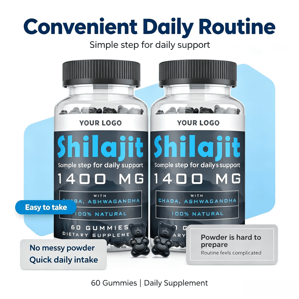 Best Selling Sugar-free Shilajit Extract Gummies Fulvic Acid Improves Focus for Adults Not for Pregnant Women