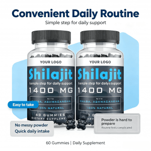 Best Selling Sugar-free Shilajit Extract Gummies Fulvic Acid Improves Focus for Adults Not for Pregnant Women