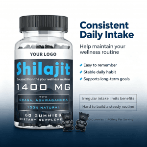 Best Selling Sugar-free Shilajit Extract Gummies Fulvic Acid Improves Focus for Adults Not for Pregnant Women