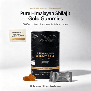 Factory OEM Wholesale Natural Shilajit Supplement Private Label Pure Himalayan Shilajit Gummies