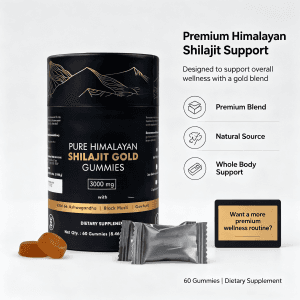 Factory OEM Wholesale Natural Shilajit Supplement Private Label Pure Himalayan Shilajit Gummies