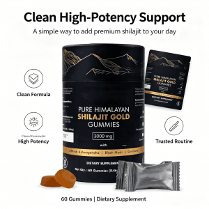 Factory OEM Wholesale Natural Shilajit Supplement Private Label Pure Himalayan Shilajit Gummies