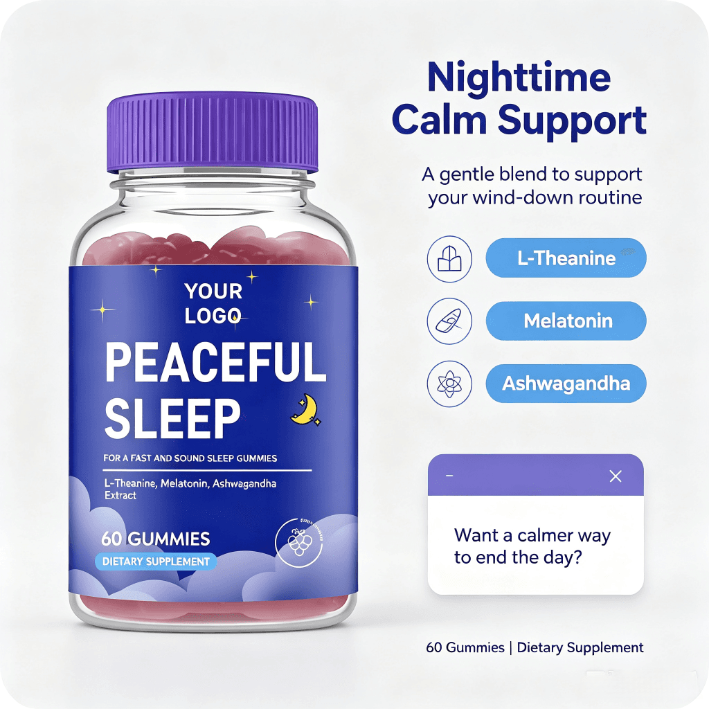 Good Taste Custom Flavor Sleep Deep Fruit Pectin Gummies Vitamin Sleep Deep Gummies Sleep Melatonin Gummies