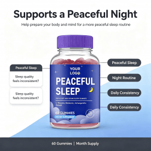 Good Taste Custom Flavor Sleep Deep Fruit Pectin Gummies Vitamin Sleep Deep Gummies Sleep Melatonin Gummies