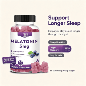 Private Label Organic Melatonin Gummy Candy Sleep Relax Immune Energy Adult