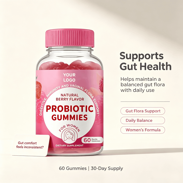 Hot Selling Oem Women Probiotic Gummies With Cranberry Extract Immune and Vaginal Health Support