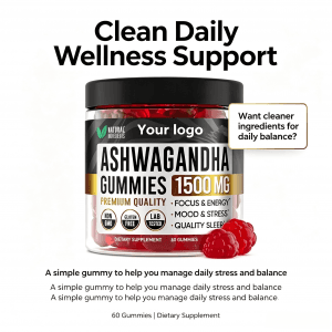 2025 Hot Selling Factory Wholesale Sleep Stress Gummy Supplement Magnesium Glycinate Ashwagandha Gummies With Lemon Balm