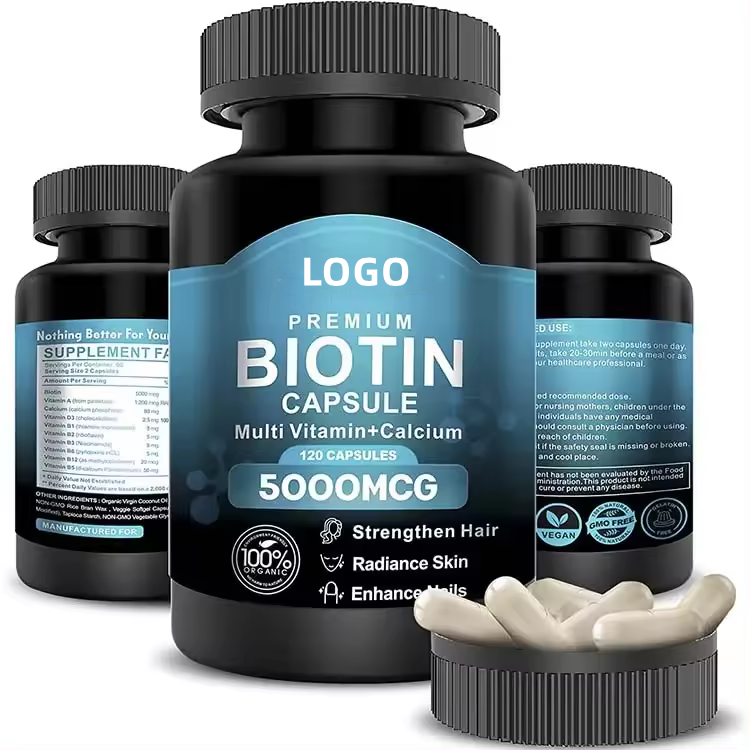 Vegan Biotin Keratin Collagen Capsules Heathcare Supplement Biotin Capsules for Hair Skin & Nails