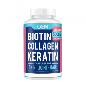 High Potency Biotin Capsules 5000mcg for Fast Hair Growth & Strong Nails Beauty Supplement Collagen Keratin Capsules