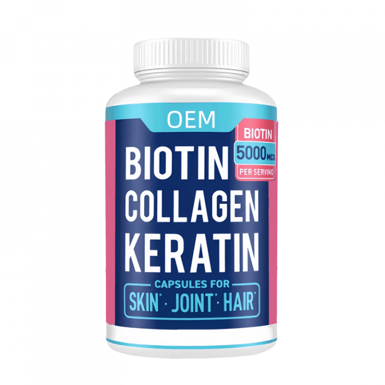 High Potency Biotin Capsules 5000mcg for Fast Hair Growth & Strong Nails Beauty Supplement Collagen Keratin Capsules