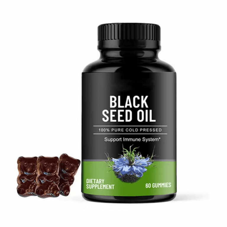 Natural Black Seed Oil Gummies for Adults Black Cumin Seed Nigella Gummies Cold Pressed Organic Black Seed Oil Gummies