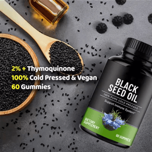 Natural Black Seed Oil Gummies for Adults Black Cumin Seed Nigella Gummies Cold Pressed Organic Black Seed Oil Gummies