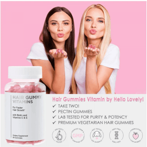 Vegan Biotin Collagen Gummies for Hair Skin Nails Whitening Adult Hair Loss Support