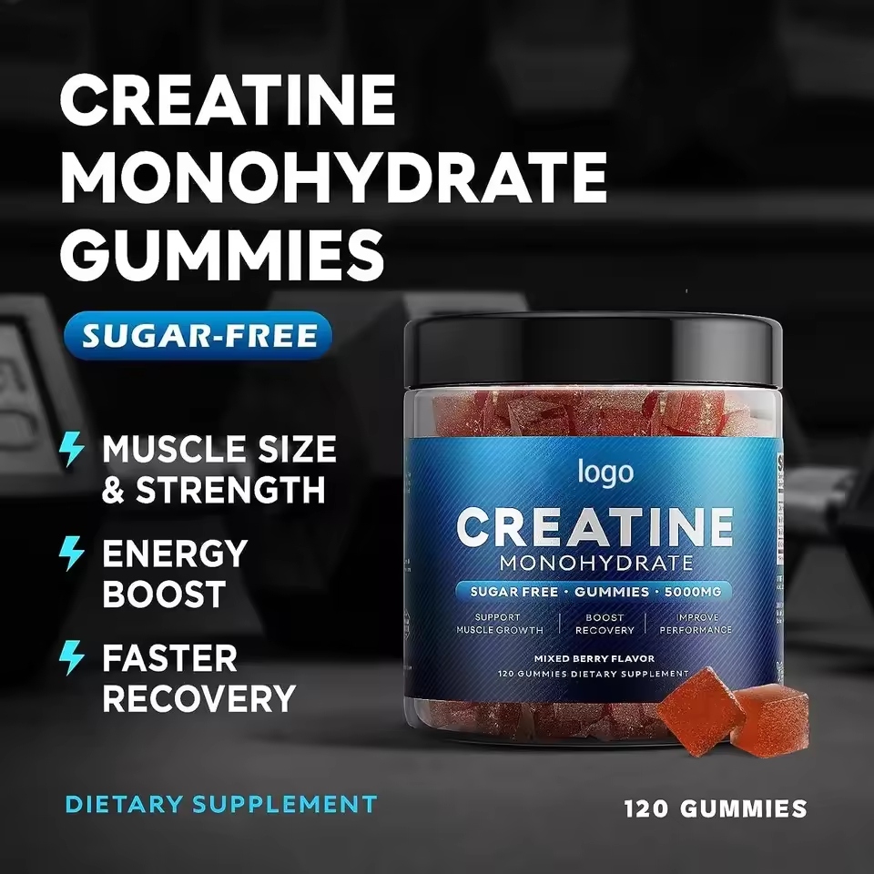 Hot Selling Creatine Gummy Immune Booster Supplement Sports Gym Gummie Creatine Monohydrate Hcl Gummies