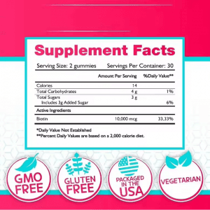 Dropshipping Private Label Vegan Biotin Collagen Gummies Hair Skin Nails Supplement With High Vitamin Content